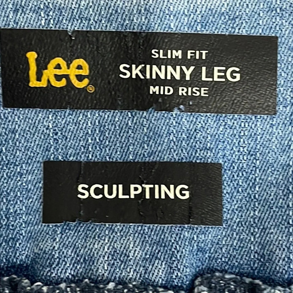Lee Sculpting Slim Fit Skinny Leg Mid Rise Denim Jeans 10 - Picture 8 of 15